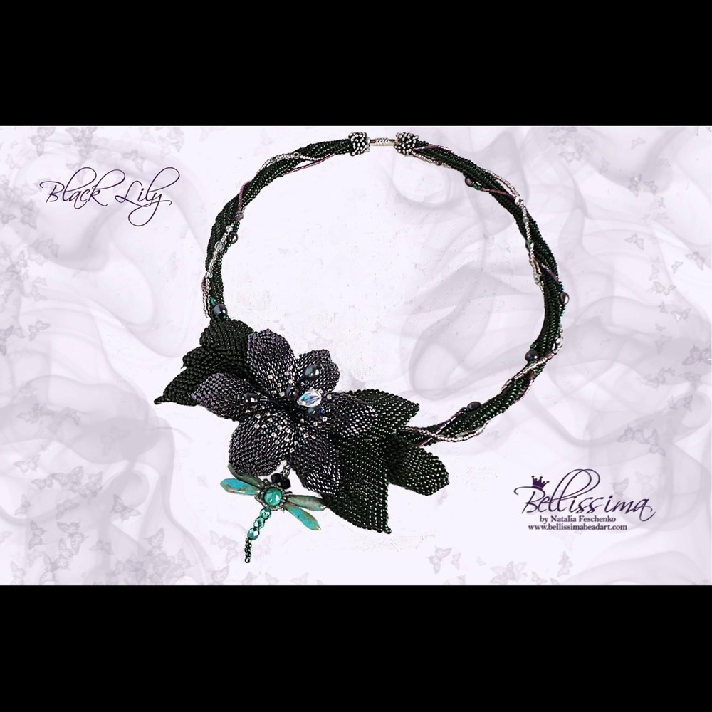Handmade statement beaded necklace